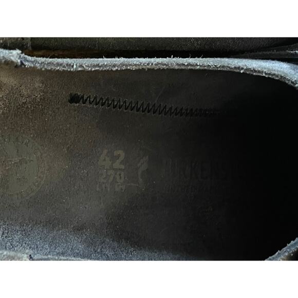 BIRKENSTOCK Buckley clog shoes Suede Leather Navy size EU 42 US 11 narrow/medium - Picture 6 of 11